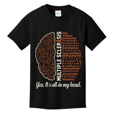 Multiple Sclerosis Facts Ms Awareness Support Graphic Kids T-Shirt