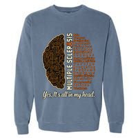 Multiple Sclerosis Facts Ms Awareness Support Graphic Garment-Dyed Sweatshirt
