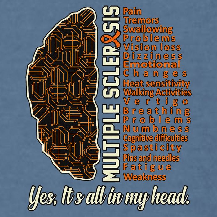 Multiple Sclerosis Facts Ms Awareness Support Graphic Garment-Dyed Sweatshirt