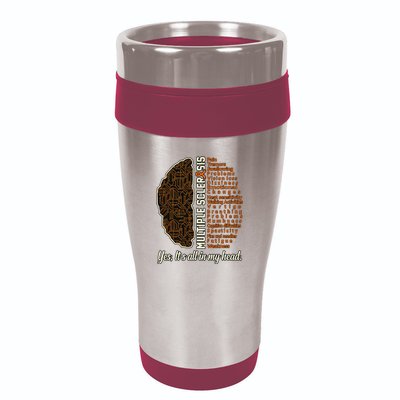 Multiple Sclerosis Facts Ms Awareness Support Graphic 16oz Travel Tumbler