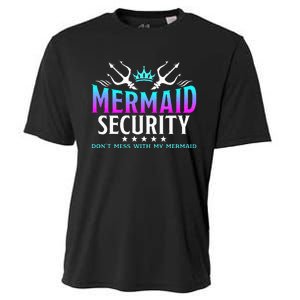 Mermaid Security Family Birthday Halloween Costume Cooling Performance Crew T-Shirt