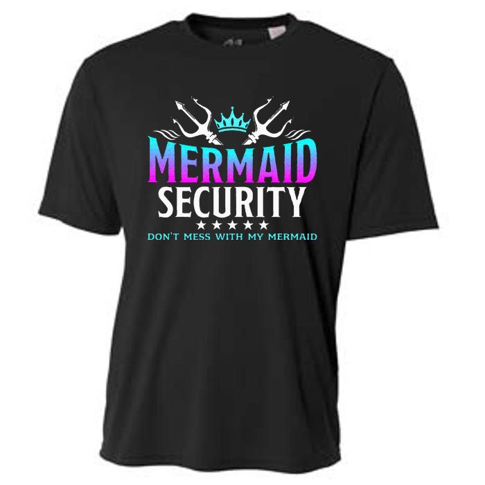 Mermaid Security Family Birthday Halloween Costume Cooling Performance Crew T-Shirt