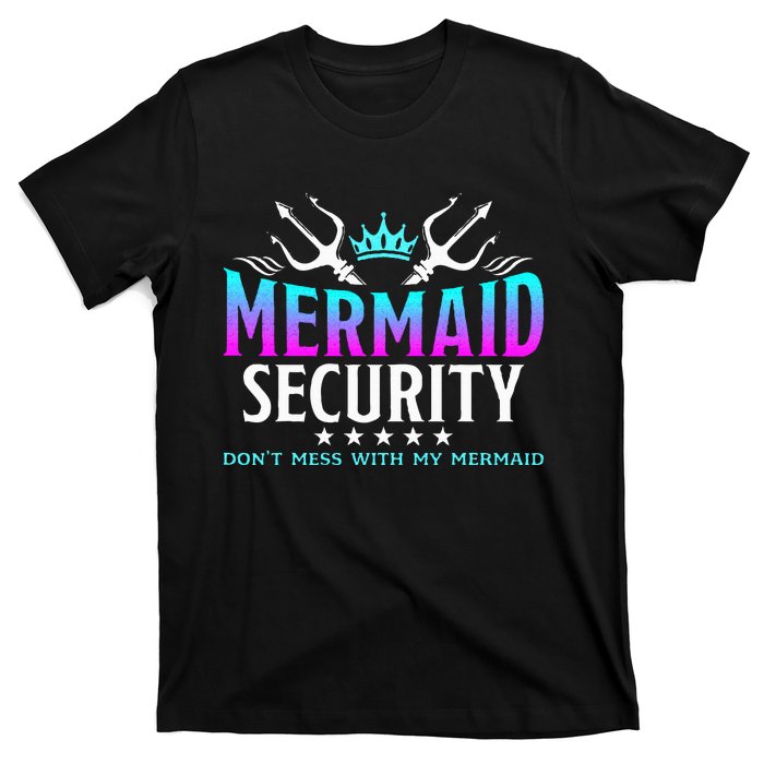 Mermaid Security Family Birthday Halloween Costume T-Shirt