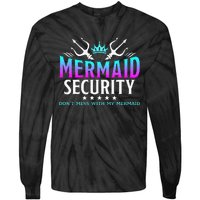 Mermaid Security Family Birthday Halloween Costume Tie-Dye Long Sleeve Shirt