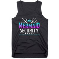 Mermaid Security Family Birthday Halloween Costume Tank Top