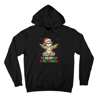 Merry Stretchmas Funny Sloth Yoga Christmas Tank Top Hoodie