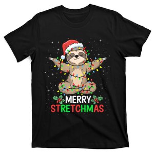 Merry Stretchmas Funny Sloth Yoga Christmas Tank Top T-Shirt