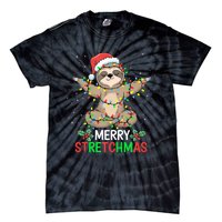 Merry Stretchmas Funny Sloth Yoga Christmas Tank Top Tie-Dye T-Shirt