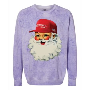 Maga Santa Funny Trump Christmas Colorblast Crewneck Sweatshirt