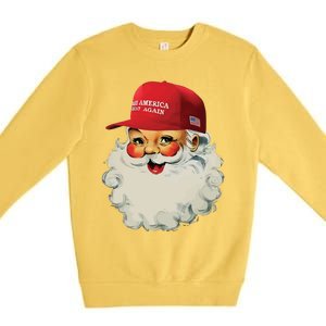 Maga Santa Funny Trump Christmas Premium Crewneck Sweatshirt