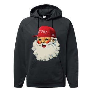 Maga Santa Funny Trump Christmas Performance Fleece Hoodie