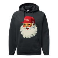 Maga Santa Funny Trump Christmas Performance Fleece Hoodie