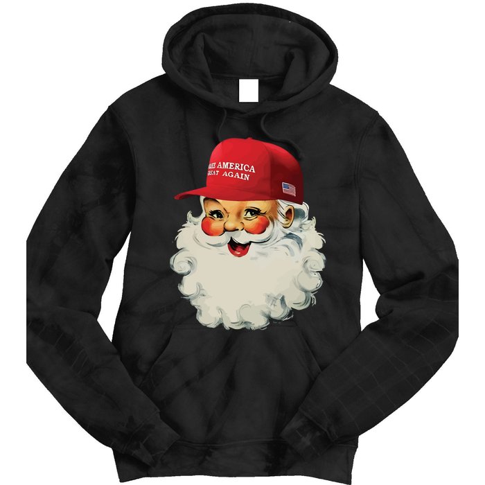 Maga Santa Funny Trump Christmas Tie Dye Hoodie