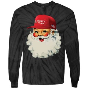 Maga Santa Funny Trump Christmas Tie-Dye Long Sleeve Shirt