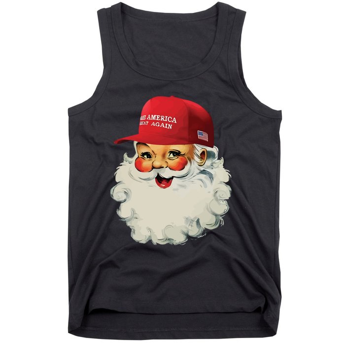 Maga Santa Funny Trump Christmas Tank Top