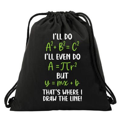 Math Saying Funny Math Joke Mathematician Drawstring Bag