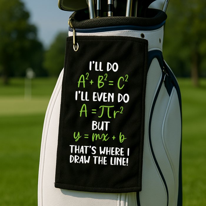 Math Saying Funny Math Joke Mathematician Golf Towel