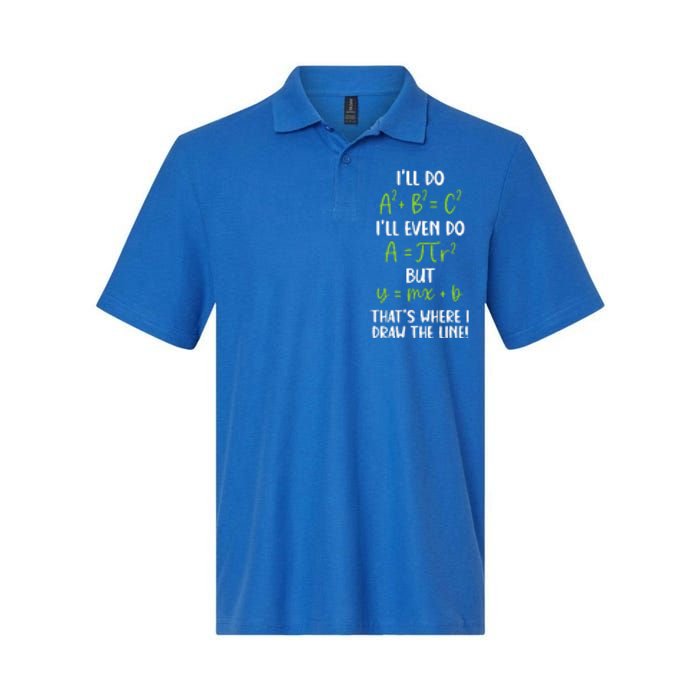 Math Saying Funny Math Joke Mathematician Softstyle Adult Sport Polo