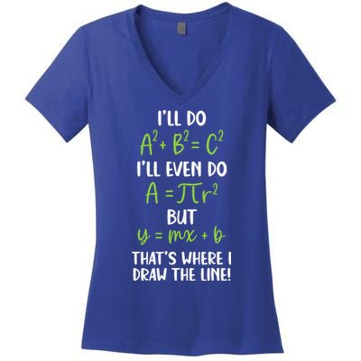 Math Saying Funny Math Joke Mathematician Women's V-Neck T-Shirt