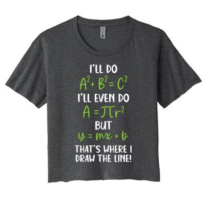 Math Saying Funny Math Joke Mathematician Women's Crop Top Tee