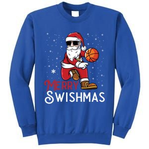 Merry Swishmas Funny Christmas Santa Basketball Player Cool Gift Tall Sweatshirt