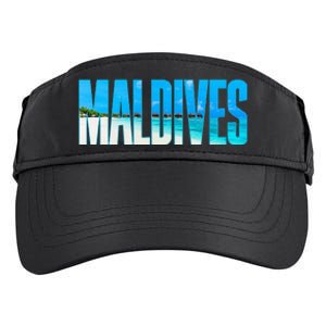 Maldives Souvenir For Couple Or Family Summer Vacay Adult Drive Performance Visor