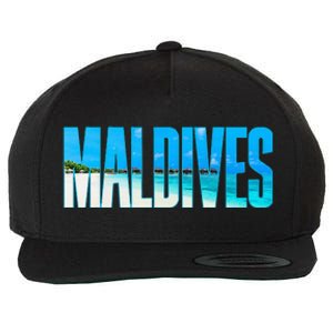 Maldives Souvenir For Couple Or Family Summer Vacay Wool Snapback Cap