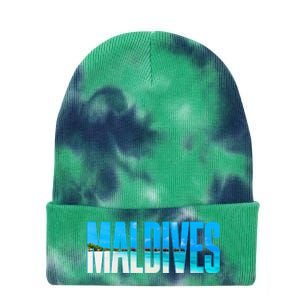 Maldives Souvenir For Couple Or Family Summer Vacay Tie Dye 12in Knit Beanie