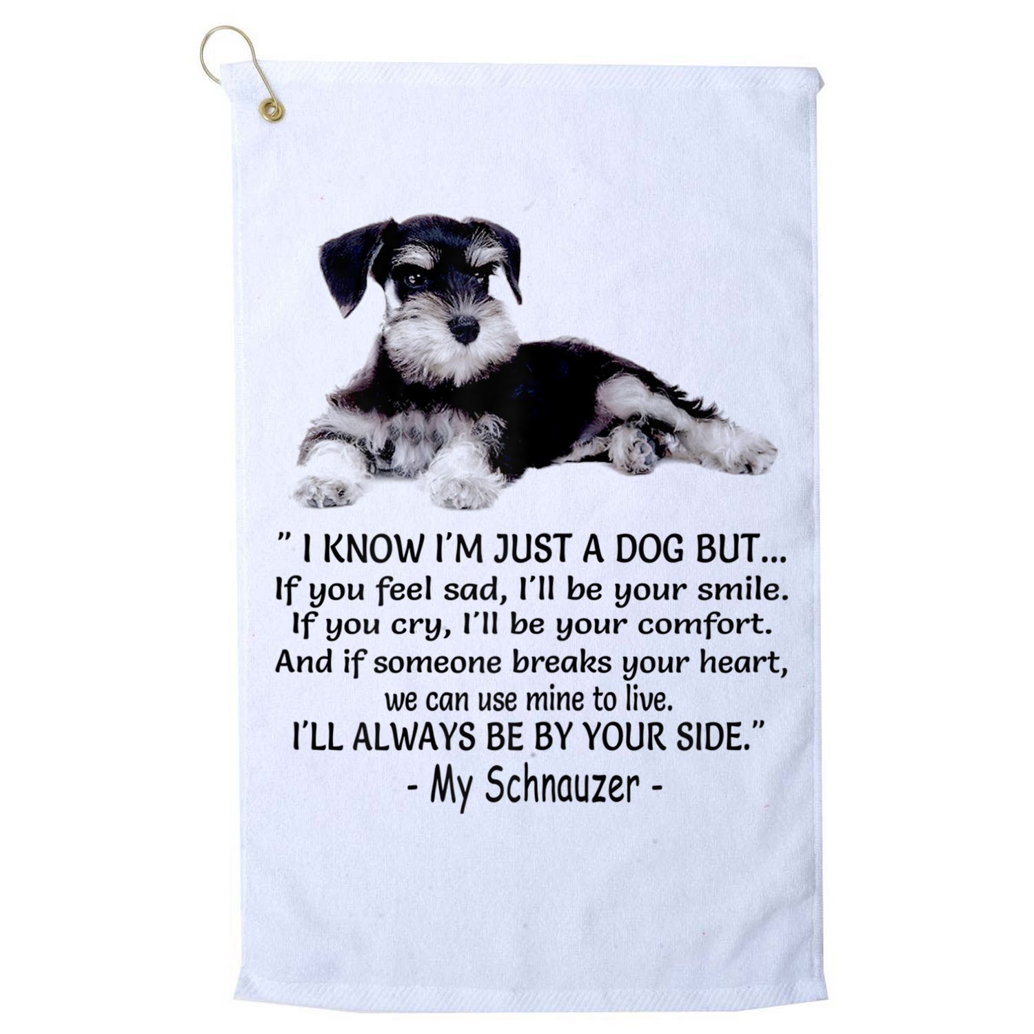 Miniature Schnauzer Funny Gift Golf Towel