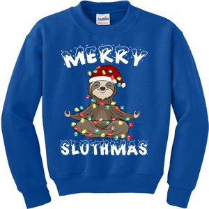 Merry Slothmas Funny Sloth Christmas Pajama For Sloth Lovers Gift Kids Sweatshirt