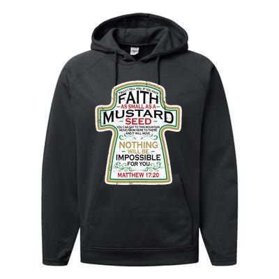 Mustard Seed Faith Christian Gifts Mathew 17 20 Scripture Performance Fleece Hoodie