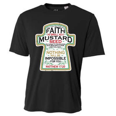 Mustard Seed Faith Christian Gifts Mathew 17 20 Scripture Cooling Performance Crew T-Shirt