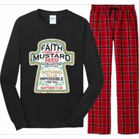 Mustard Seed Faith Christian Gifts Mathew 17 20 Scripture Long Sleeve Pajama Set