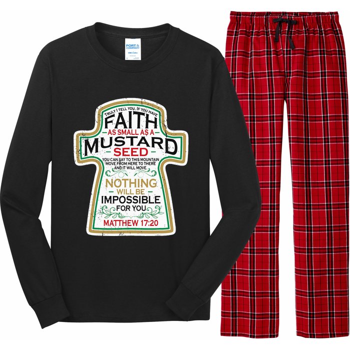 Mustard Seed Faith Christian Gifts Mathew 17 20 Scripture Long Sleeve Pajama Set