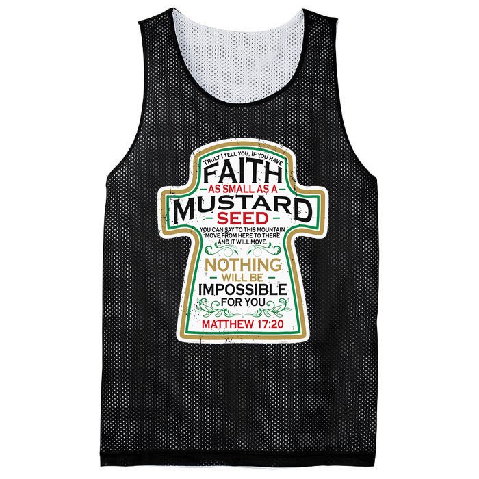 Mustard Seed Faith Christian Gifts Mathew 17 20 Scripture Mesh Reversible Basketball Jersey Tank