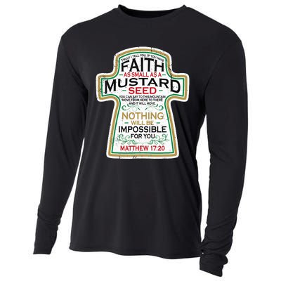 Mustard Seed Faith Christian Gifts Mathew 17 20 Scripture Cooling Performance Long Sleeve Crew