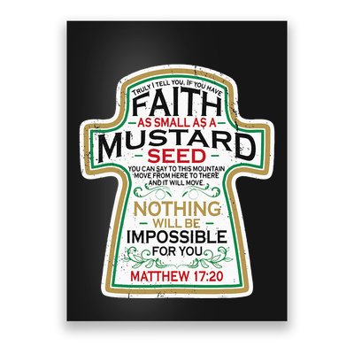 Mustard Seed Faith Christian Gifts Mathew 17 20 Scripture Poster