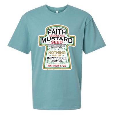 Mustard Seed Faith Christian Gifts Mathew 17 20 Scripture Sueded Cloud Jersey T-Shirt