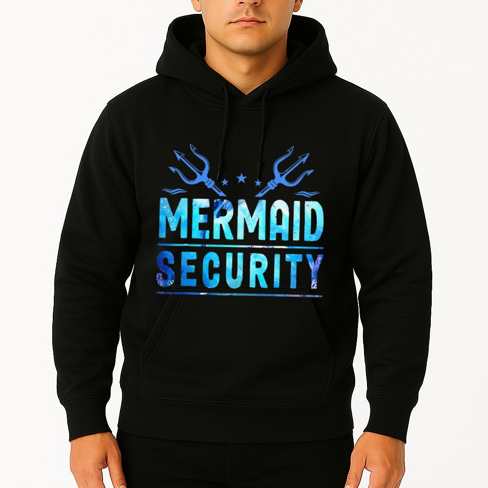 Mermaid Security Funny Dad Mermaid Family Mermaid Squad Hoodie