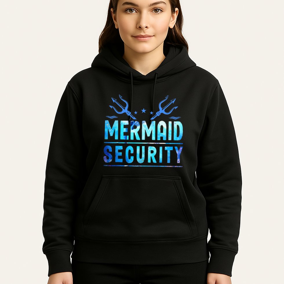 Mermaid Security Funny Dad Mermaid Family Mermaid Squad Hoodie