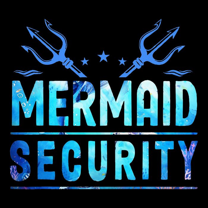 Mermaid Security Funny Dad Mermaid Family Mermaid Squad Hoodie