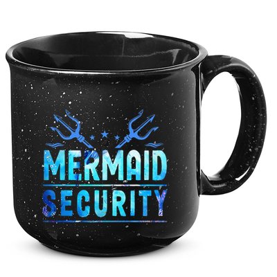 Mermaid Security Funny Dad Mermaid Family Mermaid Squad 15oz Campfire Ceramic Mug