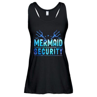 Mermaid Security Funny Dad Mermaid Family Mermaid Squad Ladies Essential Flowy Tank