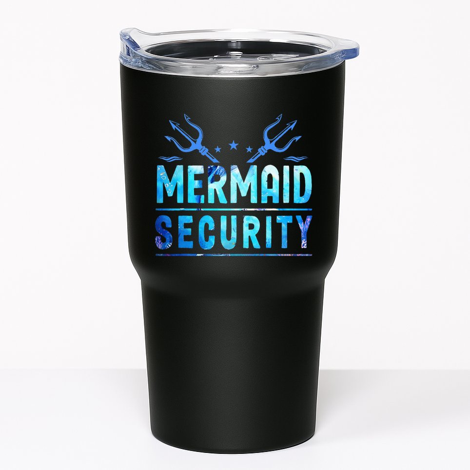 Mermaid Security Funny Dad Mermaid Family Mermaid Squad Tumbler