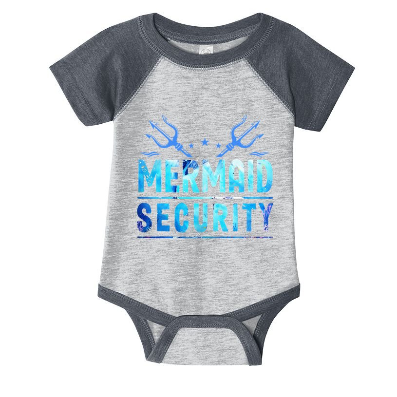 Mermaid Security Funny Dad Mermaid Family Mermaid Squad Infant Baby Jersey Bodysuit