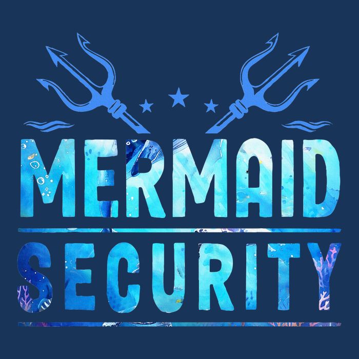 Mermaid Security Funny Dad Mermaid Family Mermaid Squad Infant Baby Jersey Bodysuit