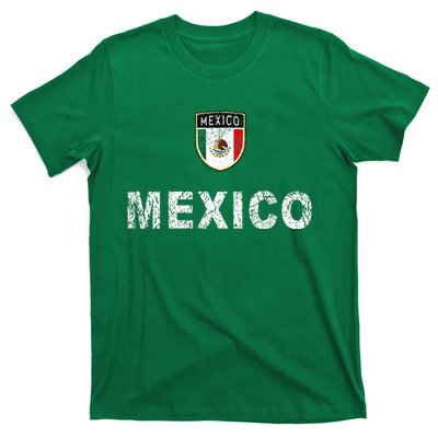 Mexico Soccer Fans Jersey Mexican Flag Football Lovers T-Shirt