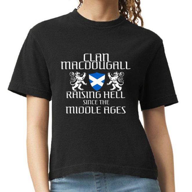 Macdougall Scottish Family Scotland Name Clan Comfort Colors Boxy T-Shirt