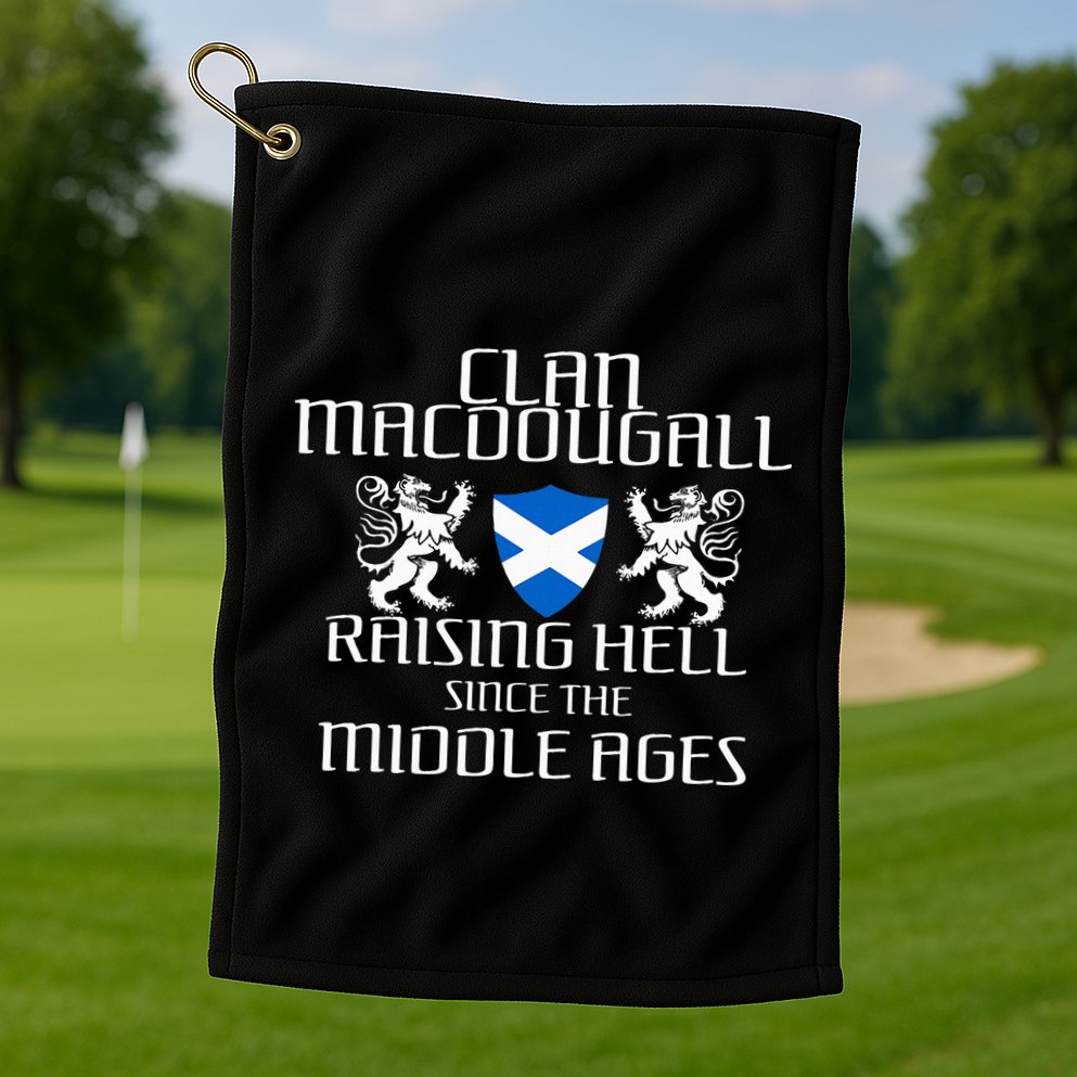 Macdougall Scottish Family Scotland Name Clan Golf Towel