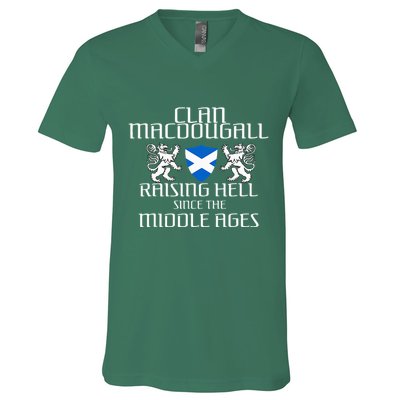 Macdougall Scottish Family Scotland Name Clan V-Neck T-Shirt